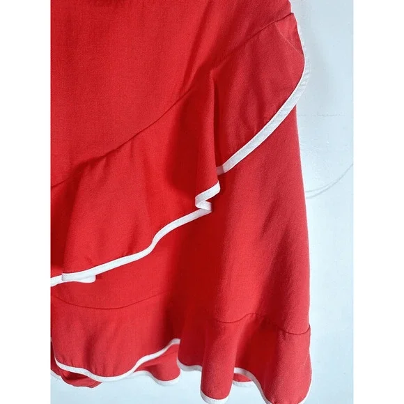 Tularosa Carrie Revolve Romper‎ Mini Dress Red White Woman's Size L - Picture 14 of 16